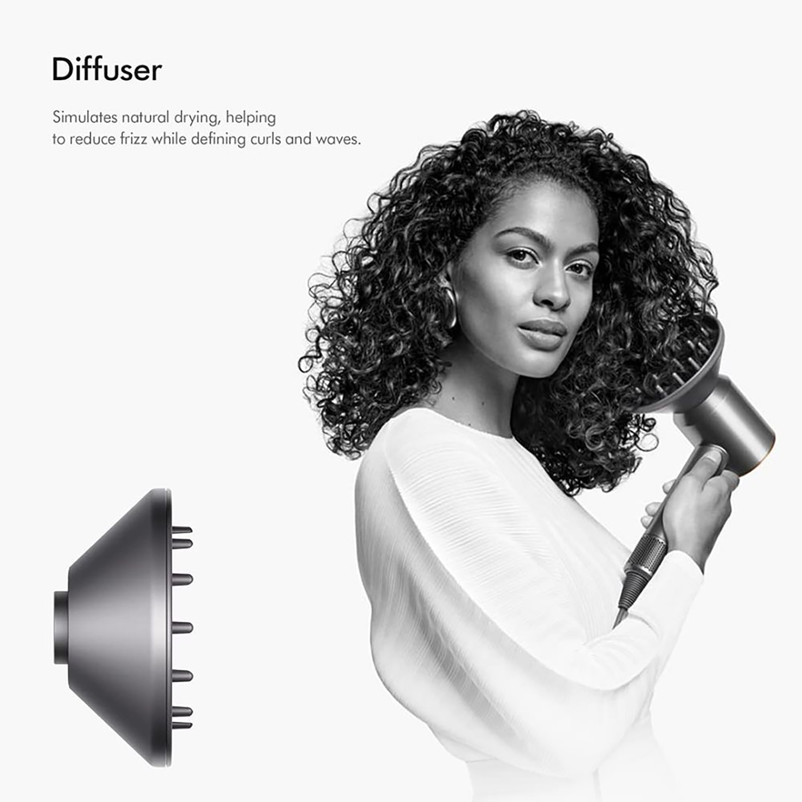 Buy dyson Supersonic Hair Dryer with 4 Heat Settings & Cool Shot (Diffuser,  Nickel & Copper) Online - Croma